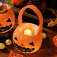 thumbnail image 5 of Nrmvnmi 2024 1pc Halloween Trick Or Treat Bags Halloween Trick or Treat Bucket Pumpkin Candy Large Cloths Bags Face Halloween Bucket Multipurpose Goodie Bag For Kids, 5 of 6