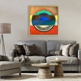 thumbnail image 3 of Stupell Industries Modern Bisected Circle Structure Gold Floating Frame Canvas Art, 25 x 25, by Matthew Finger, 3 of 8
