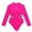 Hot Pink, variant on Girls Long Sleeve Rash Guard Swimsuit, Floral Cutout UPF50+ 1 Piece Bathing Suit for Toddler Girls Beach Pool Swimming Black 9-10 Years