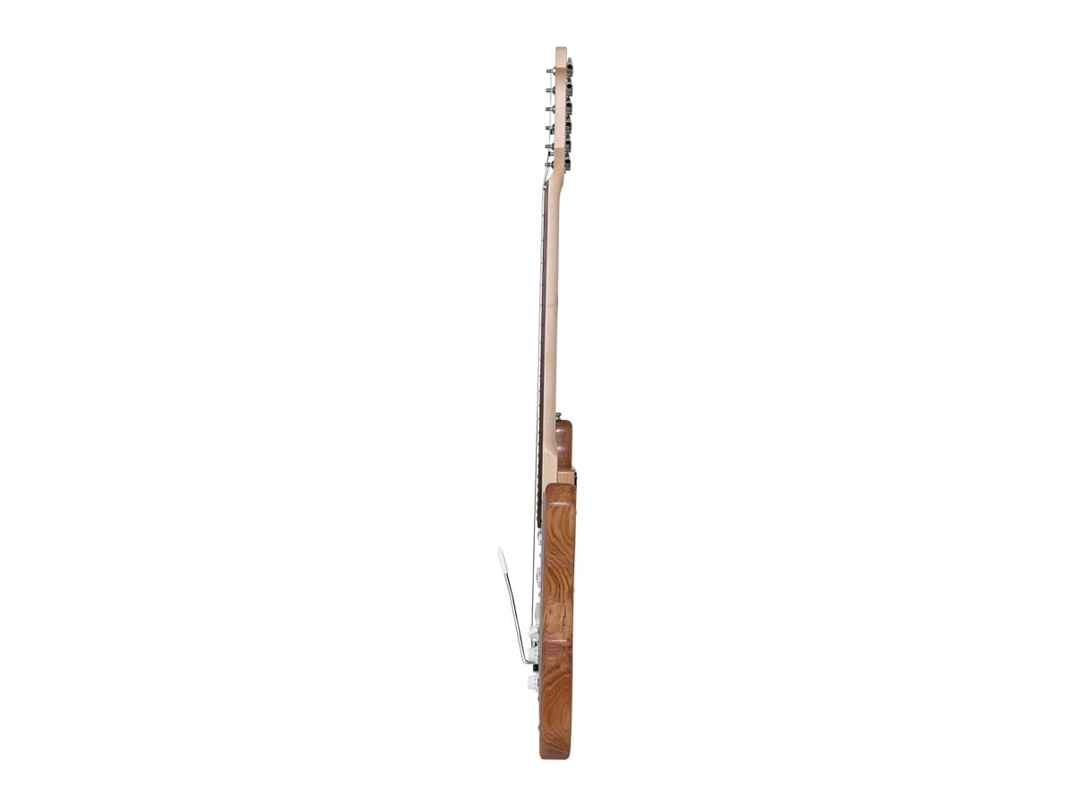 Monoprice Cali DLX Plus Solid Ash Electric Guitar - Natural, With Gig Bag, Ash Body, Maple Neck, Professionally Set-up in the US - Indio Series