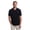 Black, variant on Men's Sueded Jersey Coatfront Buttondown Shirt