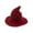 Wine Red, variant on Witch HaWomen Witch Hat Foldable Costume Sharp Pointed Wool Felt Warm Winter CapHalloween Dress up
