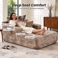thumbnail image 4 of Oversized Chaise Lounge Chair Indoor, Sleeper Sofa Bed with 64" Long Lounge Surface, No Assembly Boneless Corduroy Upholstered Chaise with Side Pockets for Apartment & Living Room, 4 of 10
