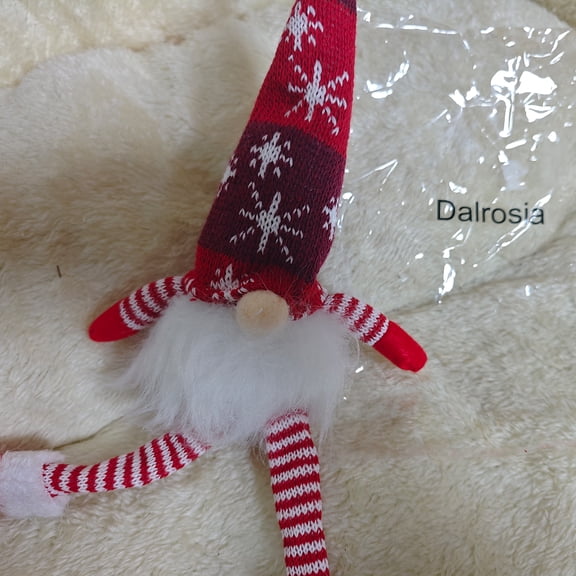 Dalrosia Christmas Gnomes Plush 2PCS Christmas Decorations for Home Holiday Party Gifts Christmas Elf Santa Gnome Ornaments Christmas Tiered Tray Decor