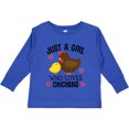 thumbnail image 3 of Inktastic Just a Girl Who Loves Chickens Girls Long Sleeve Toddler T-Shirt, 3 of 5