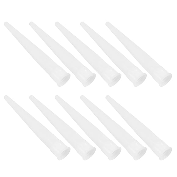 Yardwe 30pcs Plastic Caulk Nozzles, Caulk Nozzle Tip Replacement Extension Tool Supplies (White)