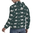 thumbnail image 6 of Haiem Turtle Chrysanthemum Patterned Men's Hoodie with Kangaroo Pocket - Ideal Pullover Sweatshirt for Daily Wear, Travel, and Home-Small, 6 of 7