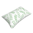 thumbnail image 3 of YFYANG Super Soft Rectangular Plush Cushion Cover (Without Pillow Insert), Leaves Pattern Texture Comfort and Non-Pilling Hidden Zip Bedroom Sofa Pillowcases, 16"x24", 3 of 9