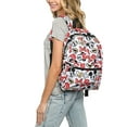 thumbnail image 2 of Disney Mickey Minnie Mouse All Over Print 16" Backpack w/ Front Pocket White, 2 of 3