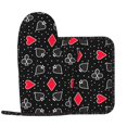 thumbnail image 2 of Sikiie Card Suits Oven Mitts and Pot Holders Set, Kitchen Oven Glove High Heat Resistant with Non-Slip Silicone Surface for Cooking, 2 of 7