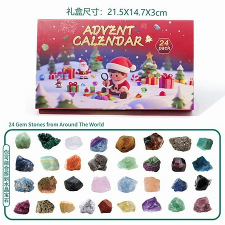 Christmas Advent Crystal 24 Grids Crystal Advent Calendar Crystal Advent Calendar 2025