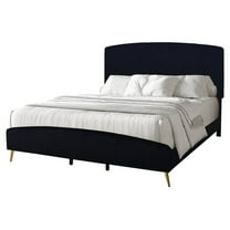 New Classic Furniture Kailani Wood California King Upholstered Bed in Black