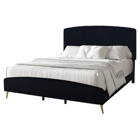 New Classic Furniture Kailani Wood California King Upholstered Bed in Black