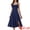 Dark Blue, variant on DARING DIVA Women's Spaghetti Strap Sweetheart Neck Side Slit A Line Dresses S Red