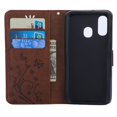 thumbnail image 3 of Samsung Galaxy A40 Wallet Case, Dteck Embossed Flower PU Leather Magnetic Flip Stand Case Cover [Built-in Card Slots][w/ Hand Strap] For Samsung Galaxy A40, Coffee, 3 of 4