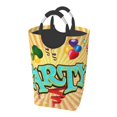 thumbnail image 1 of DouZhe 50L Rectangular Laundry Basket, Happy Birthday Party Fun Balloons Prints Waterproof Foldable Laundry Hamper with Aluminum Handles, 1 of 6