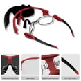 thumbnail image 3 of Gafas Deportivas ROCKNIGHT Polarizadas Marco Rojo Lente Plateada, 3 of 6