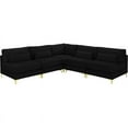 thumbnail image 1 of Meridian Furniture Julia Noir Velours Modulaire Sectionnel, 1 of 7