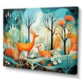 thumbnail image 2 of Designart art Mural Mi-Siècle, Nature Mod Bleu Mi-Siècle, Grand art Mural Abstrait Mi-Siècle, Toile d'Art Mural Moderne Mi-Siècle Sarcelle, 32x16 Pouces, 2 of 5