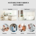 thumbnail image 5 of Bedside Commode, Portable Toilet for Adults, Commode Chair for Toilet with Arms, Height Adjustable, 2 Toilets and Induction Night Light, Potty Chair for Elderly and Disabled, 5 of 8