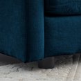 thumbnail image 4 of Hypeshops Upholstered Chenille L-Shaped 2-Seater Sofa Coach with Footrest, Blue for Living Room, 4 of 5