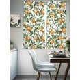 thumbnail image 4 of Summer Orange Green Leaves Sheer Curtains for Living Room Bedroom Farmhouse Botanical Sheer Curtains 63 Inch Long 2 Panels Set Light Filtering Curtain Window Treatments Drapes for Dining Room, 4 of 6