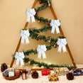 thumbnail image 7 of Wzzjkit Christmas Bows for Christmas Tree Decorations, Xmas Snowflake Ribbon Bow Ornaments for Christmas Home Wreath Garland Gifts Wrapping Decorative, 7 of 7