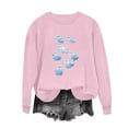 thumbnail image 4 of Enjoytime Halloween Womens Sweatshirt Ghost Print Long Sleeve Crew Neck Sweatshirts Fall Fashion Loose Funny Casual Pullover Tops, 4 of 5