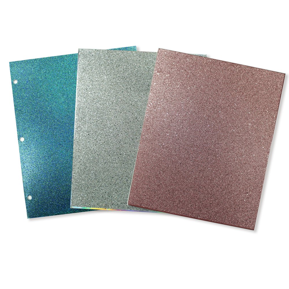 U Style Glitter Galaxy TwoPocket Paper Folder, Colors Will Vary