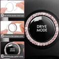 thumbnail image 4 of Leather Steering Wheel Cover for Women Cute Car Accessories Set of 10 Includes Seat Belt Shoulder Pads Seatbelt Covers Cup Holders Start Button Ring Sticker Air Vent Clip Car Accessories(Pink), 4 of 7
