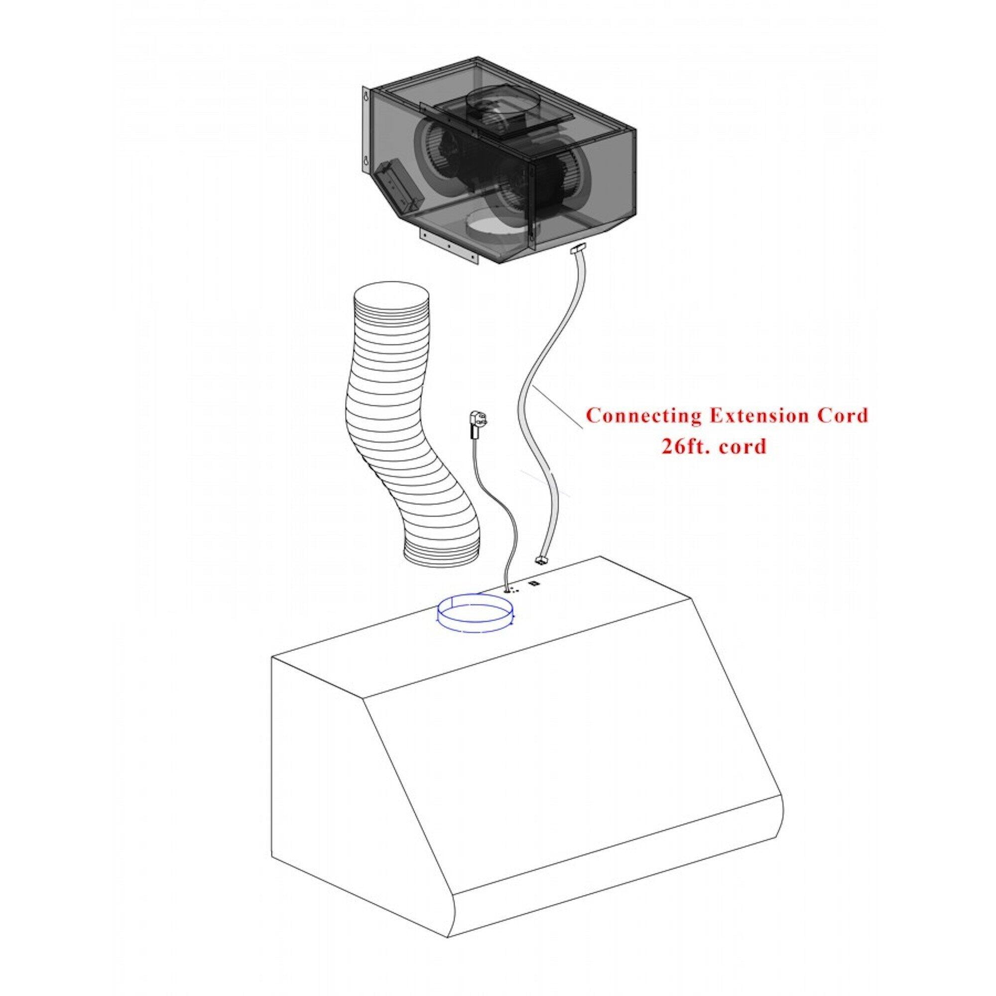 ZLine 721RD40 Remote Dual Blower Range Hood Insert