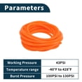 thumbnail image 4 of Manguera de vacío de silicona Unique Bargains para línea de vacío automotriz Naranja 66FT 5/16" 8mm ID 2mm Grosor 1 Pc Alta temperatura 130PSI Presión máxima para aire y agua, 4 of 6