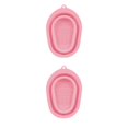 thumbnail image 4 of Inteprter Cepillo de maquillaje de silicona, alfombrilla de limpieza, almohadilla de plegable, aplicadores de delineador, fregador para el hogar, Rosado 2Conjunto, 4 of 6