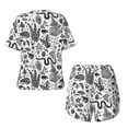 thumbnail image 5 of Naloa Fall Forest Women's Short-Sleeved Pajama Set, Loungewear, Summer pajamas, Breathable Cozy - 4X-Large, 5 of 9