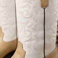 thumbnail image 4 of Men’s Western Cowboy Boots, Embroidered Pointed Toe Boots, Block Heel Slip-On Boots Mid-Calf Knight Boots, 4 of 6