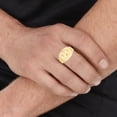 thumbnail image 2 of Floreo 10k Yellow Gold 12.3mm Cross Hexagon CZ Ring, Size 8.5, 2 of 5
