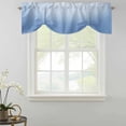 thumbnail image 5 of Tie Up Valance for Windows Gradient Blue Curtains Valances Rod Pocket Valance Window Treatments Solid Color Balloon Curtains for Kitchen Living Room Bedroom Bathroom Decor 42x12 Inch, 5 of 9