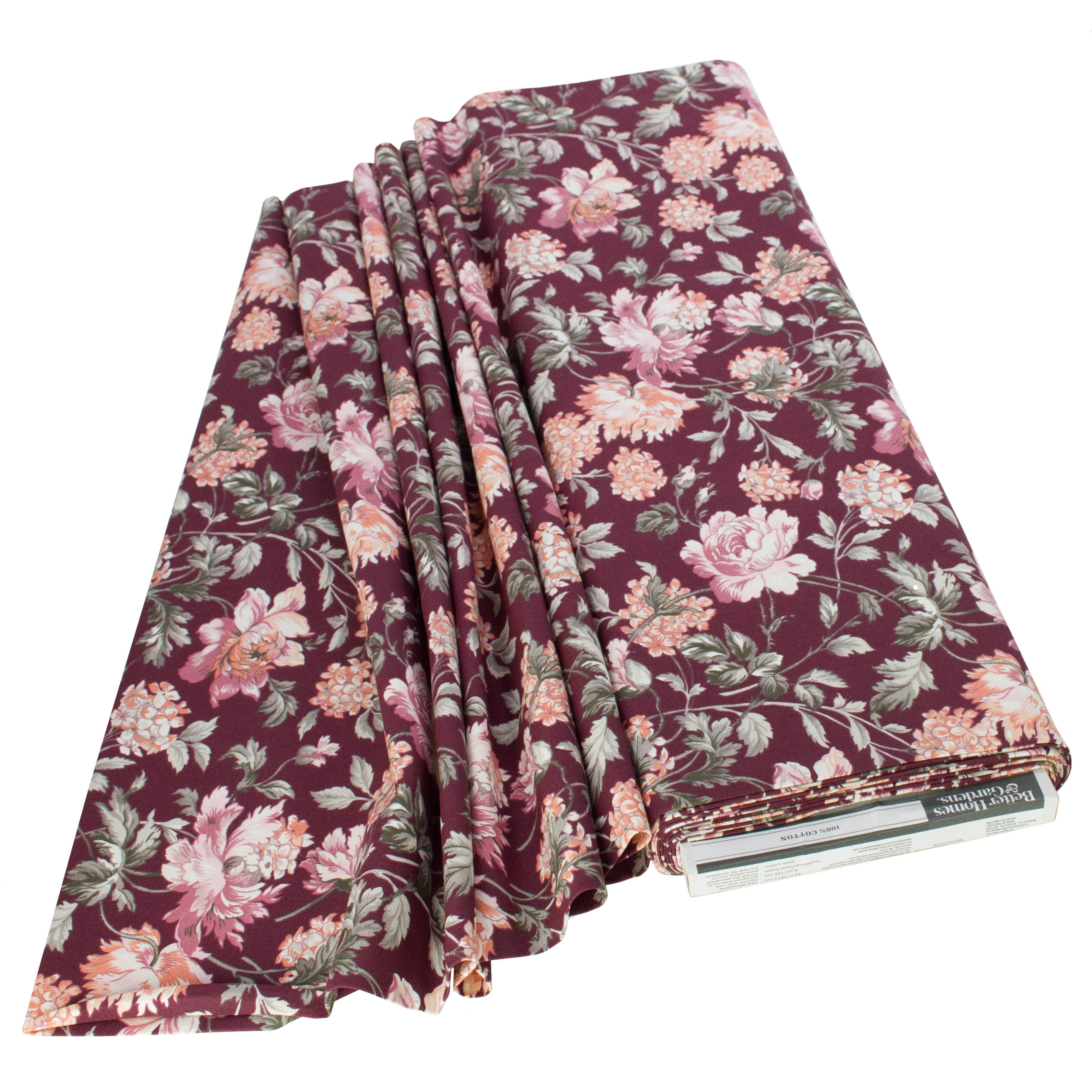 Better Homes & Gardens 54” Width 100% Cotton Fabric, 8 Yard by the Bolt, Traditional Floral Purple