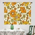 thumbnail image 2 of Retro Flower 70s Kitchen Curtains 2 Panels 27.5W x 39H Rod Pocket Vintage Floral Hippie Funky Aesthetic Orange Groovy 60s Blossom Botanical Small Short Decor Window Drapery Treatment, 2 of 6