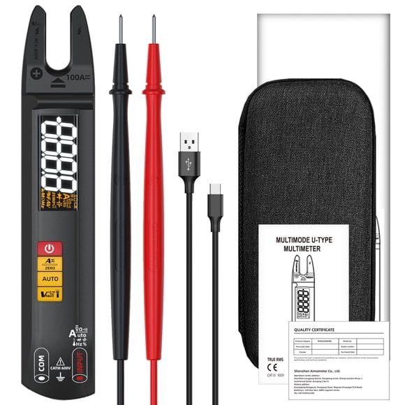 Multimètre Numérique Portatif 3en1 Pince Ampèremètre Stylo Test Électrique Affichage Couleur LCD Multimètre Portatif 6000