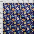 thumbnail image 3 of oneOone Rayon Navy Blue Fabric Beach Craft Projects Decor Fabric Printed By The Yard 56 Inch Wide, 3 of 4