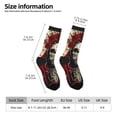 thumbnail image 2 of Honeii Gothic Skull With Roses Print Adult Socks,Crew Socks,Casual Calf Socks,Daily Wear Socks for Men & Women, Perfect for Sports, Casual and Everyday Use, 2 of 6
