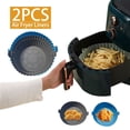 thumbnail image 2 of 1/2 molde de silicona para freidora de aire, bandeja para horno, pizza, pollo frito, color marrón pequeño, 2 of 6