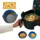 thumbnail image 2 of Molde de silicona para cesta de freidora de aire (1/2 pieza), bandeja para horno, pizza, pollo frito, color marrón grande, 2 of 6