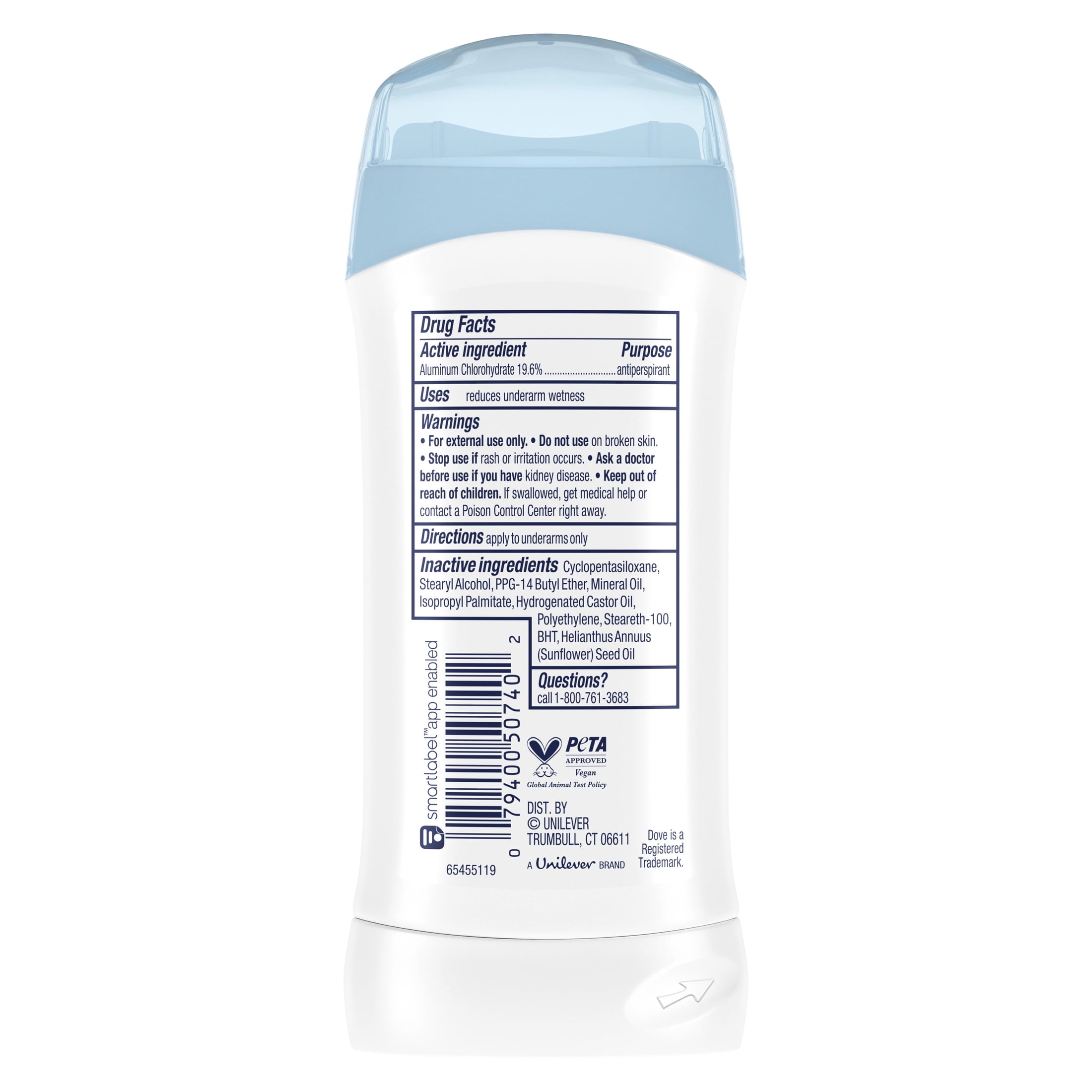 Dove Invisible Solid Antiperspirant Deodorant Stick For Women, Sensitive, For 48H Underarm Sweat & Odor Protection ,2.6 oz