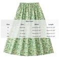 thumbnail image 3 of Levmjia Women Floral Print A Line Skirt Lightweight Breathable High Waist Flowy Swing Midi Skirt Elegant Casual Holiday Travel Office Commute Daily Floral Comfortable Fashion, 3 of 7