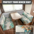 thumbnail image 2 of XYZCANDO Boho Floral Dragonfly RV Dinette Cushion Stylish Camper Accessories Universal Slip Covers for Loveseat Furniture Covers for Sofa and Couch 1 Backrest Cover and 1 Bench Cover White, 2 of 7