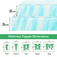 thumbnail image 2 of TINKLE WELL Memory Foam Mattress, 2" Thick Gel-Infused Cooling, Queen Size, CertiPUR-US Certified for Cooler, Pressure-Relieving Sleep, Blue, 2 of 7