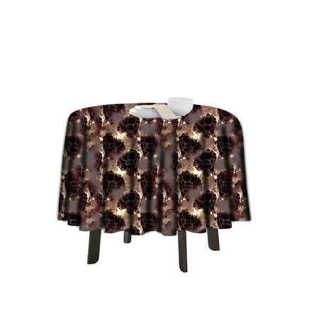 

eloria Floral Printed Round Table Cloth Resistant Washable Decorative Table Cover for Dining Table