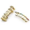 thumbnail image 4 of Tachiuwa Tooth Grill Cap 18k Hip Hop Tooth Top Bottom Gold Plated Party Fancy Dress 18K, 4 of 8